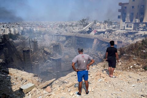 Ganze Wohnblocks wurden bei den israelischen Angriffen im Süden von Beirut zerstört