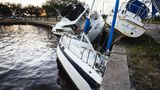 In Davis Island wirbelte Helene ein paar Jachten an die Kaimauer