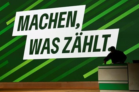 Podium auf Grünen-Parteitag 2023