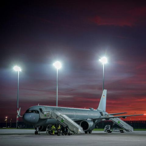 Ein Airbus A321 der Bundeswehr