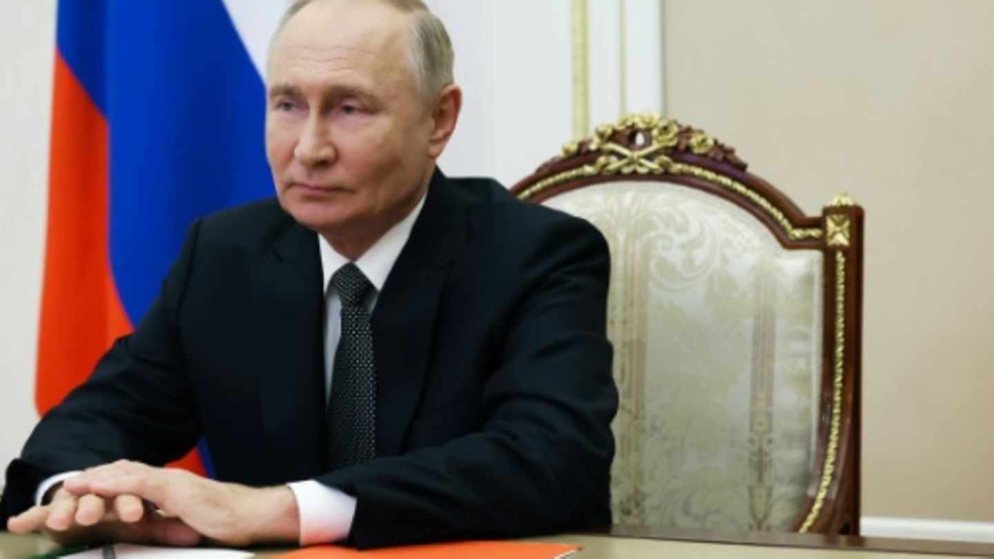 Putin bei einer Videokonferenz am Freitag