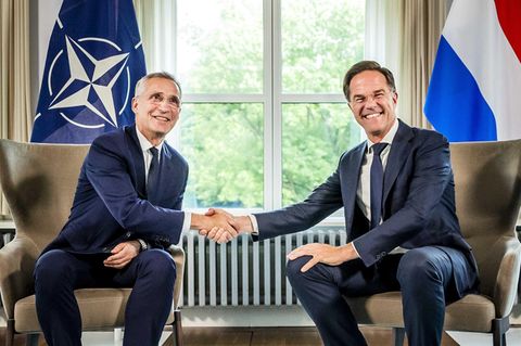 Jens Stoltenberg und Mark Rutte im Sommer 2023 im Vorfeld des NATO-Gipfels