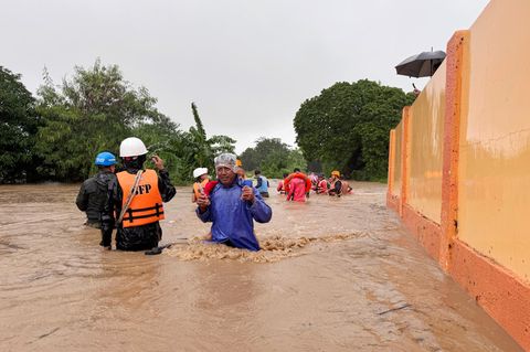 Auf den Philippinen hat Taifun "Krathon" schwere Schäden und Überschwemmungen verursacht 