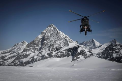 Helikopter am Tête Blanche