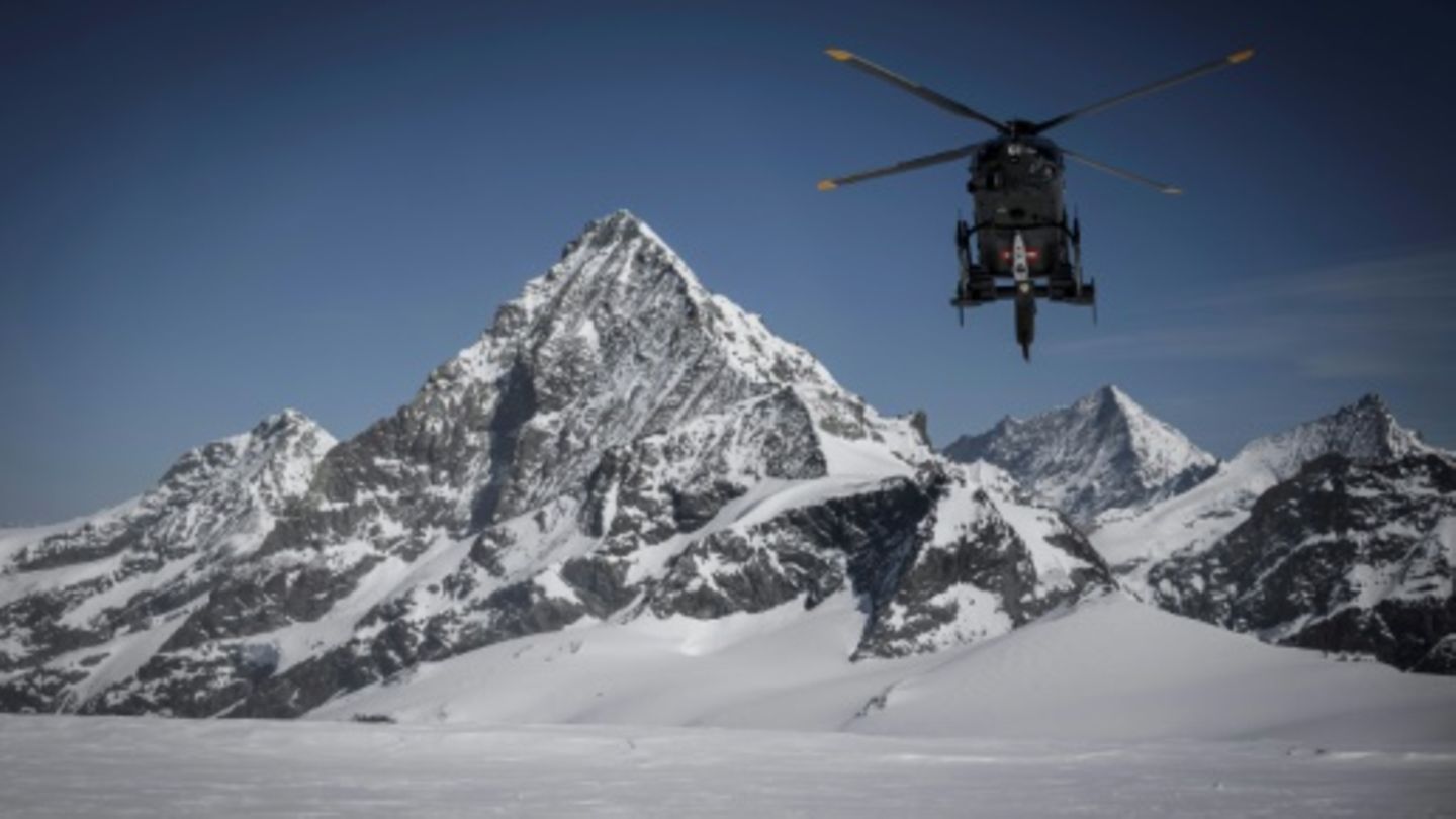 Helikopter am Tête Blanche