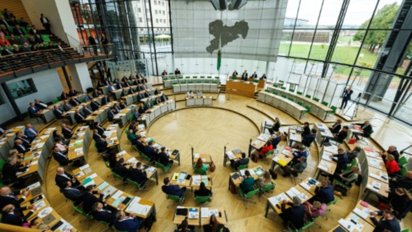Konstituierende Sitzung des Landtags in Dresden