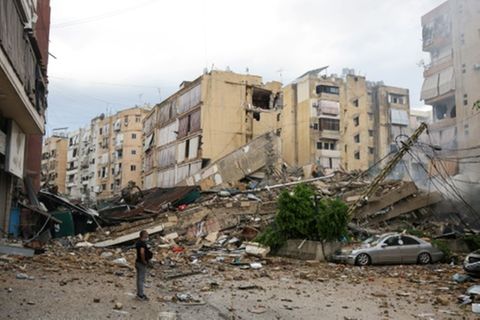 Zerstörung nach Angriff im Süden Beiruts