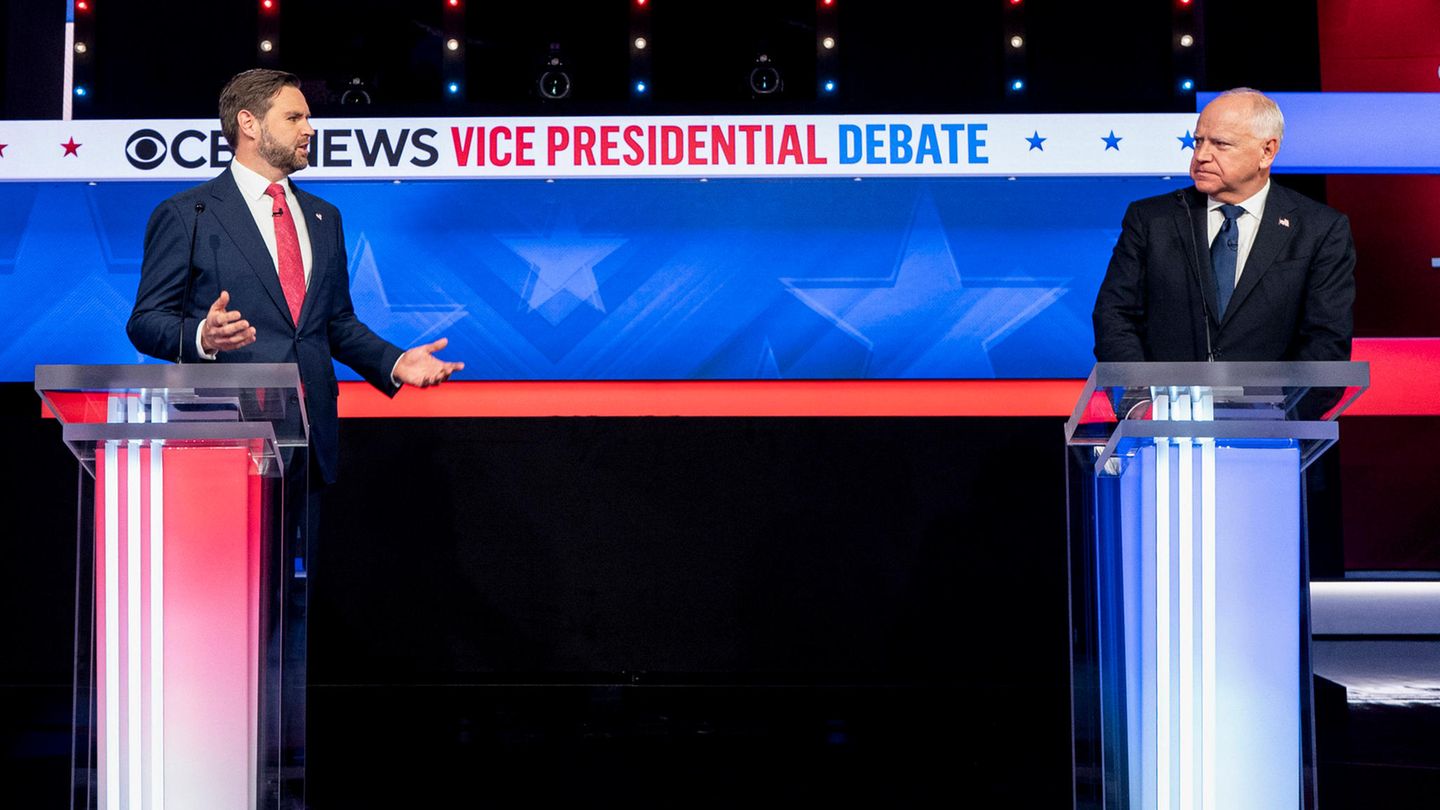 Mehr als 90 Minuten debattierten J.D. Vance, Senator für Ohio und Tim Walz, Gouverneur von Minnesota miteinander. Mehr als 90 Minuten debattierten J.D. Vance, Senator für Ohio und Tim Walz, Gouverneur von Minnesota miteinander.