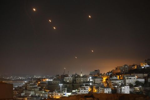 Raketen in der Nacht vom 01.10.2024 über Jerusalem