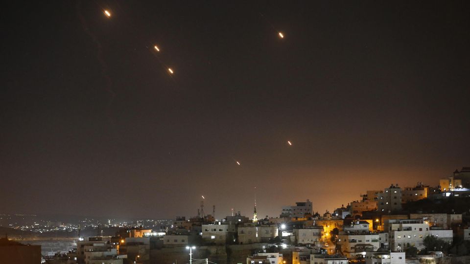 Raketen in der Nacht vom 01.10.2024 über Jerusalem