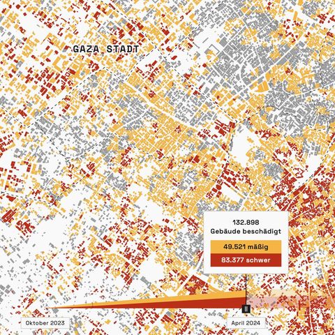 Screenshot map of Gaza city