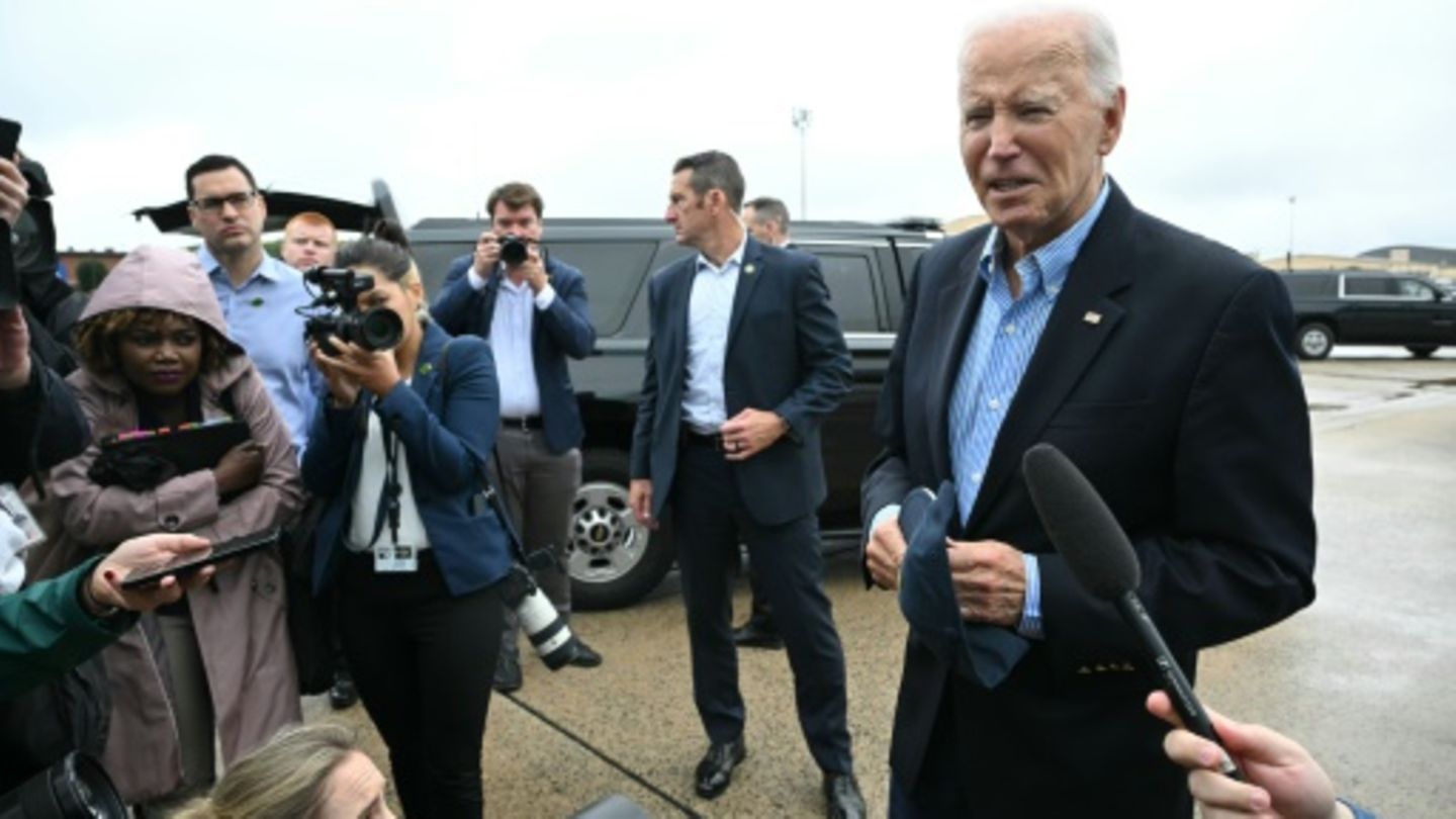 Biden am Mittwoch auf dem Militärflugplatz Joint Base Andrews
