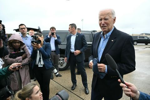 Biden am Mittwoch auf dem Militärflugplatz Joint Base Andrews