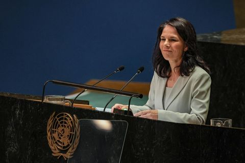Annalena Baerbock in der vergangenen Woche bei der UN-Generaldebatte in New York