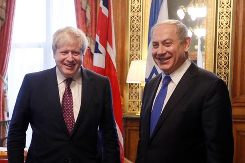 Boris Johnson und Benjamin Netanjahu im britischen Außenministerium