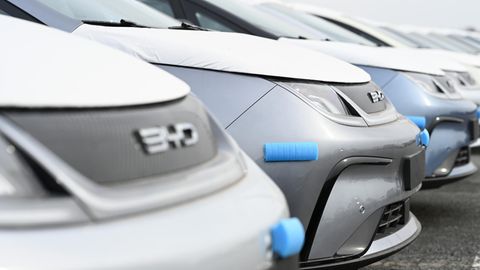 Elektroautos des chinesischen Herstellers BYD