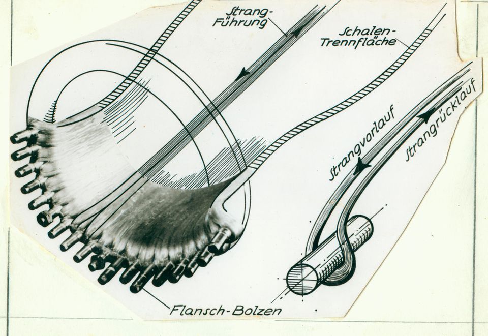 100 Jahre Eugen Hänle: Mit dieser Zeichnung hat Hänle seine Idee veranschaulicht und zum Patent vorbereitet. In Deutschland wurde das Verfahren nicht patentiert, aber im Ausland. Mit dieser Zeichnung hat Hänle seine Idee veranschaulicht und zum Patent vorbereitet. In Deutschland wurde das Verfahren nicht patentiert, aber im Ausland.