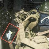 Im Innern des Fluchtwagens