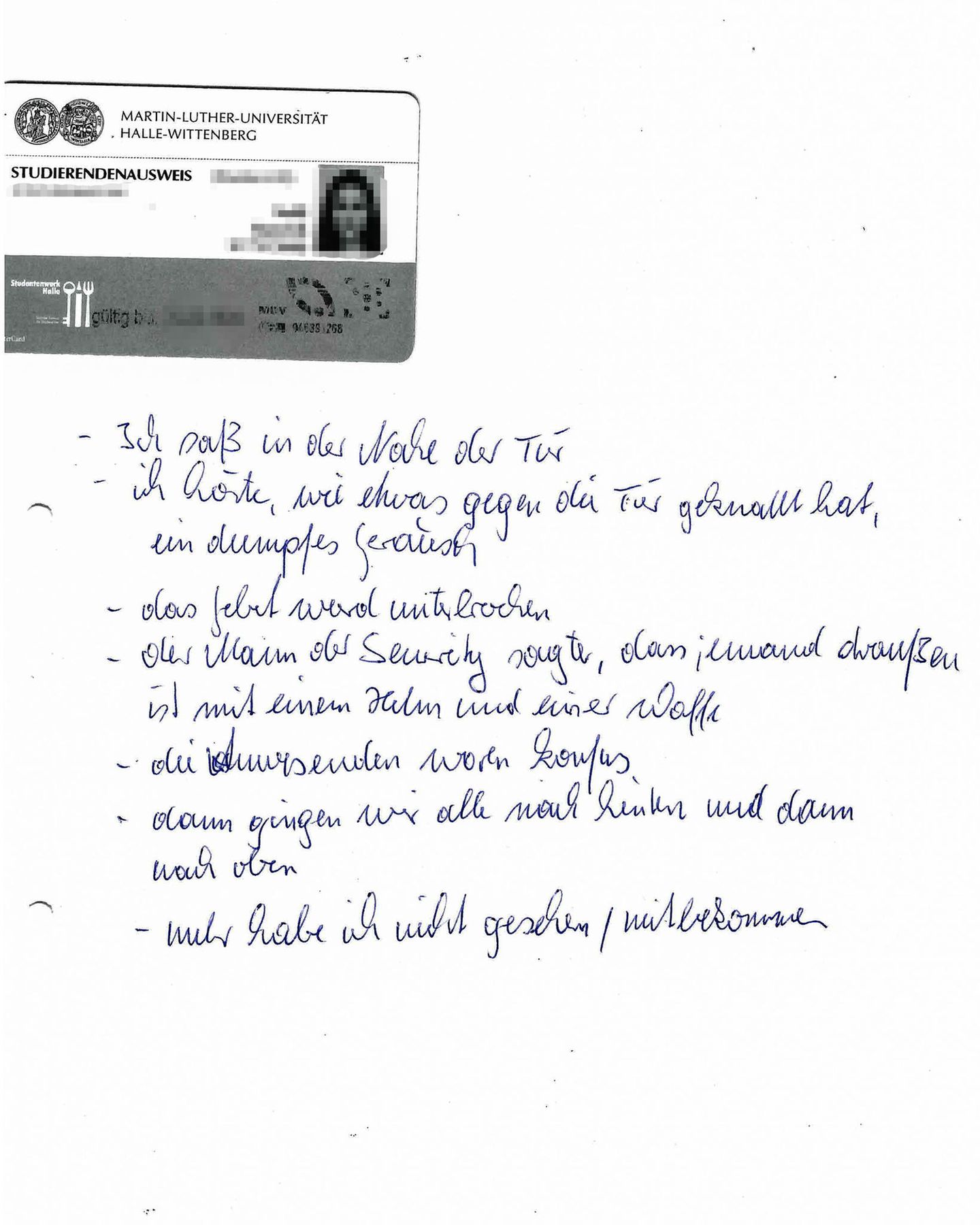"Das Gebet wird unterbrochen"