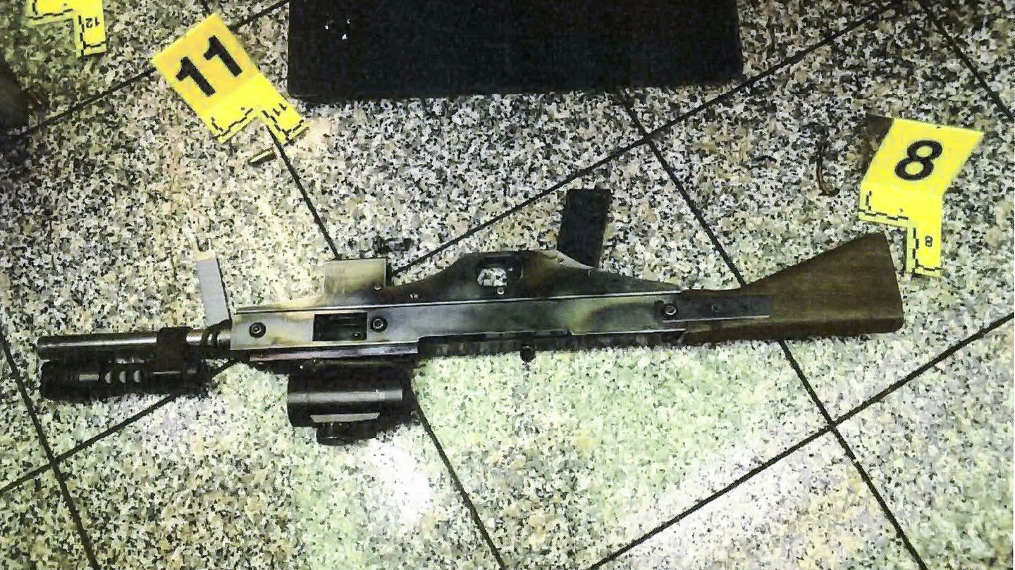 Eine Waffe des Täters