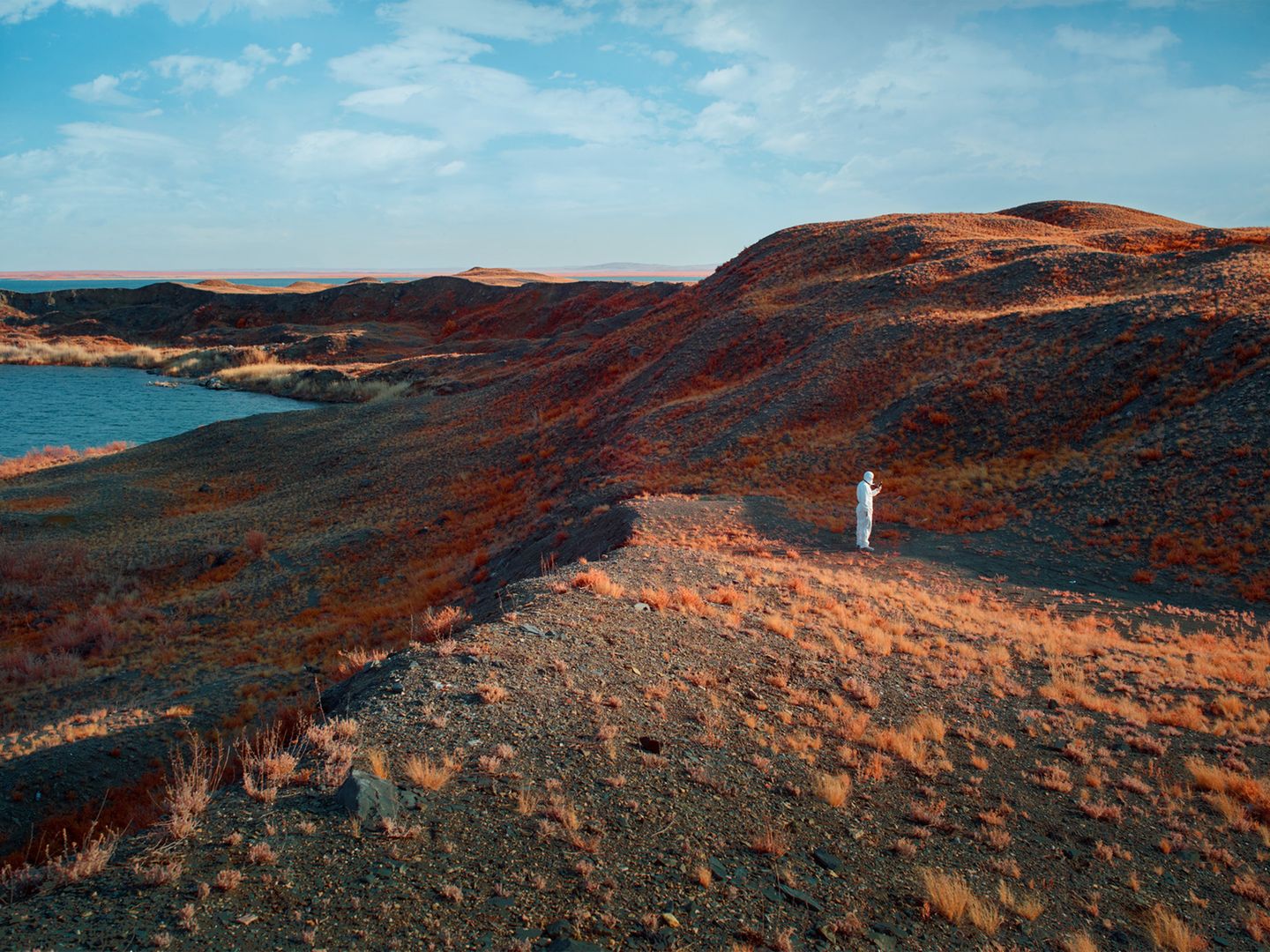 Gewinner: Eddo Hartmann, Land: Kasachstan, Kategorie: Landschaft  Diese Serie erforscht ein abgelegenes Gebiet in Kasachstan, das als „Polygon“ bekannt ist und in dem sich einst die wichtigsten Atomtestanlagen der Sowjetunion befanden. Die Bilder wurden mit einer Infrarotkamera aufgenommen, die auf eine Bedrohung hinweist, die für das menschliche Auge ebenso unsichtbar ist: die Strahlung, die von den Atomexplosionen ausgeht.