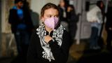Die ehemalige Klimaikone Greta Thunberg mischte sich in Berlin unter die pro-palästinensischen Demonstranten