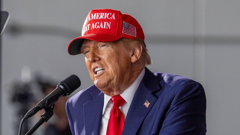 Donald Trump "Angela rausgeworfen" Fliege unterbricht Trumps Lügen über Deutschland