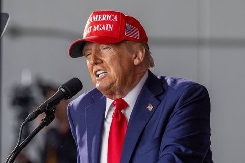 "Angela rausgeworfen" Fliege unterbricht Trumps Lügen über Deutschland