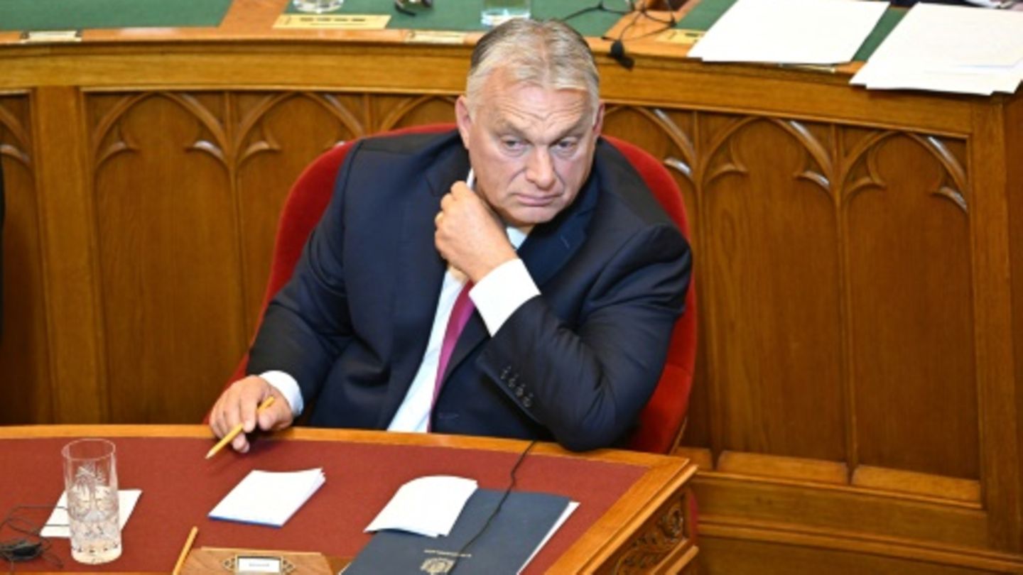 Ungarns Regierungschef Orban im Budapester Parlament