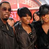Diddy mit den R-'n' B-Sängerinnen Dawn Richard und Kalenna Harper