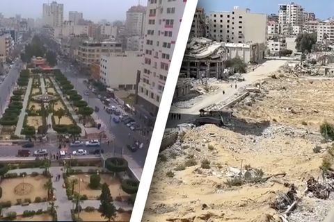 Vorher-Nachher-Bilder zeigen Ausmaß der Zerstörung in Gaza