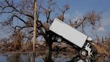 Hurrikan Katrina LKW im Baum