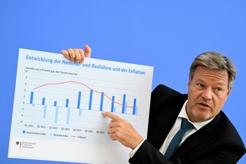Habeck bei Vorstellung der Prognose