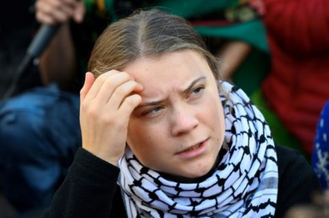 Greta Thunberg bei einer Demonstration in Brüssel