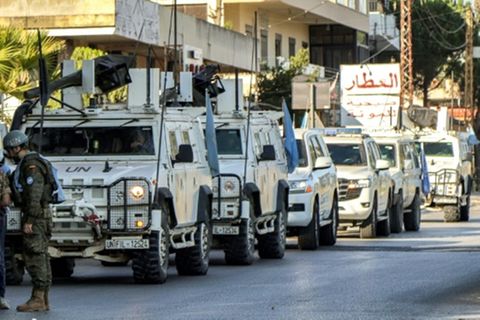 Gepanzerte Unifil-Fahrzeuge am Dienstag im Südlibanon