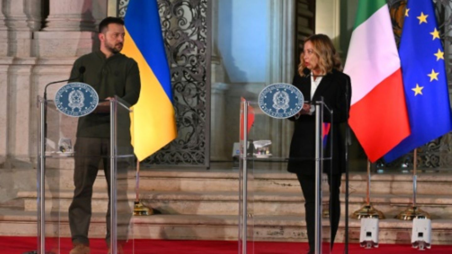 Selenskyj und Meloni in Rom