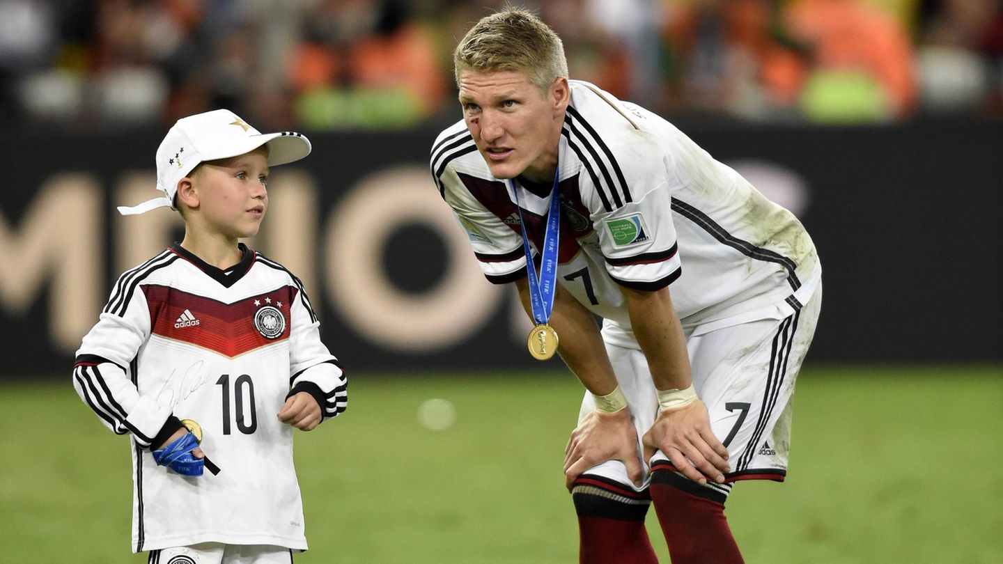 Louis Podolski und Batian Schweinsteiger Louis Podolski und Batian Schweinsteiger