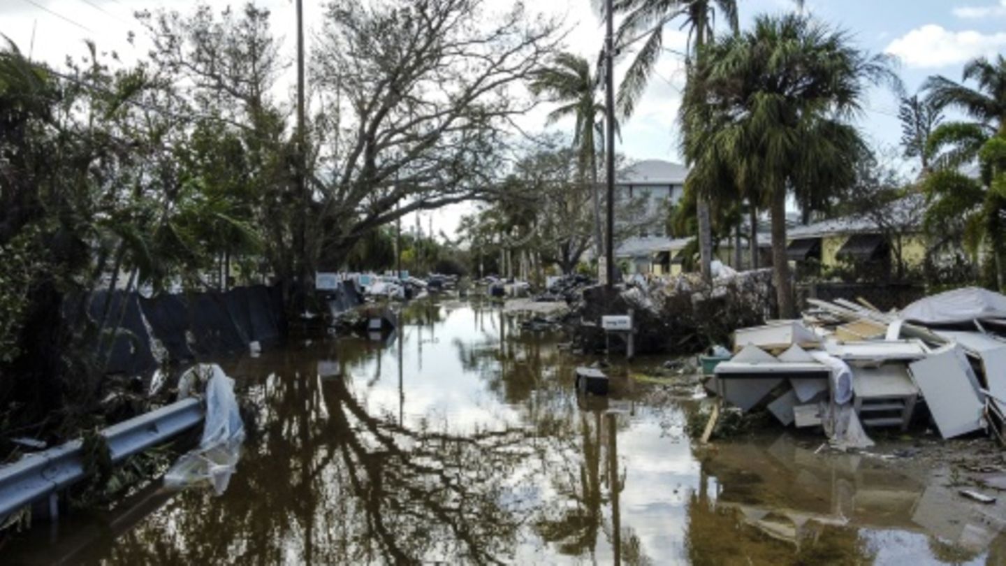 Überschwemmungen in Siesta Key an der Westküste Floridas