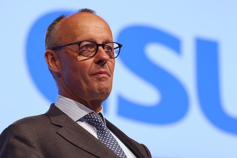 CDU-Chef Friedrich Merz auf dem CSU-Parteitag