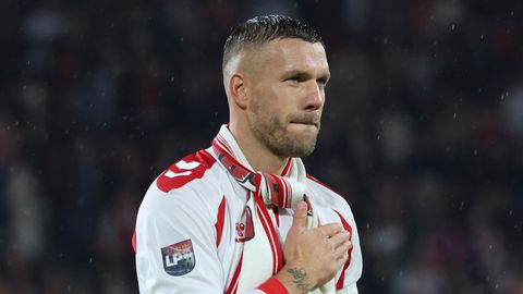 Lukas Podolski nach seinem Abschiedsspiel in Köln