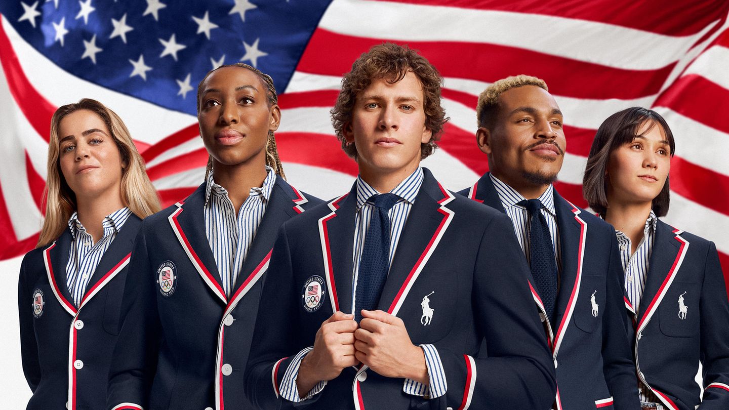 US-Sportler in Olympia-Anzügen von Ralph Lauren