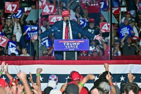Donald Trump am Samstag in Coachella