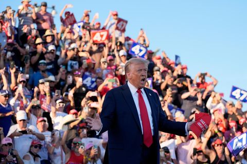 Donald Trump auf einer Wahlkampfveranstaltung im kalifornischen Coachella