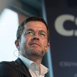 Der Adelige Karl-Theodor zu Guttenberg bei einer Veranstaltung der CSU