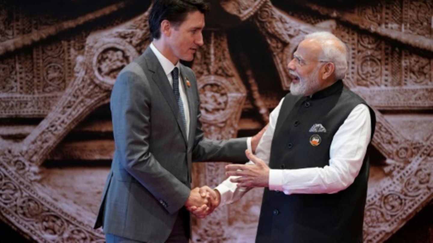 Indiens Premier Modi mit seinem kanadischen Amtskollegen Trudeau