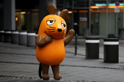 Die Maus-Figur vor dem WDR in Köln