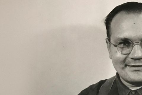 Porträt von Rudolf Pfleil, links Hälfte