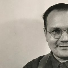 Porträt von Rudolf Pfleil, links Hälfte