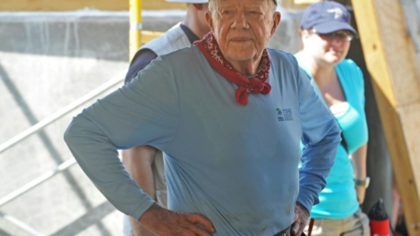 Ex-Präsident Carter bei einem Besuch 2012 nach einen schweren Erdbeben in Haiti