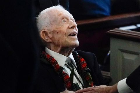 Jimmy Carter, hier nach der Trauerfeier für seine Frau Rosalynn im November vergangenen Jahres, war von 1977 bis 1981 Präsident der USA